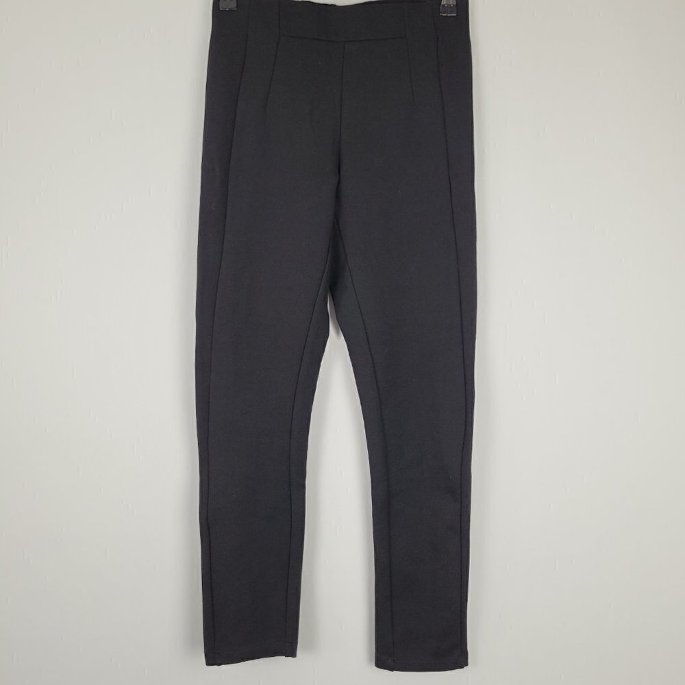 Romeo & Juliet Couture Black Pleated Waist Ponte Knit Ankle Legging S